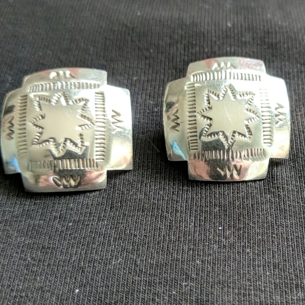 Silver earrings